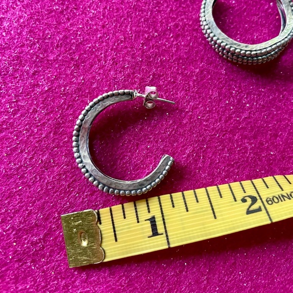 Or Paz Sterling Silver 1" Round Hoop Earrings - Picture 13 of 13
